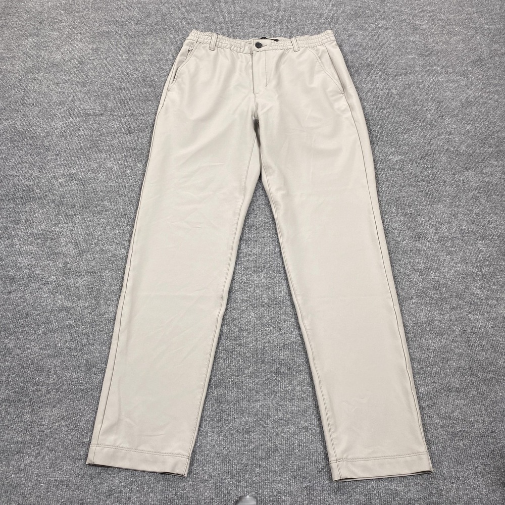 Marc New York Pants Mens 32x34 Beige Chino‎ Straight Microfiber Stretch Casual
